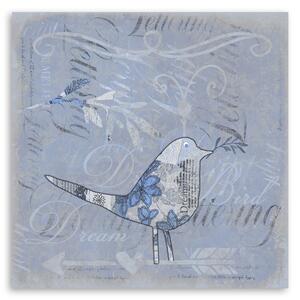 Obraz na plátne Modrý starý papier - Andrea Haase Rozmery: 30 x 30 cm