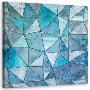Obraz Modrý geometrický vzor - Andrea Haase Veľkosť: 30 x 30 cm, Prevedenie: Obraz na plátne