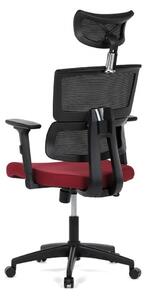 Kancelárska otočná stolička VILD — látka, čierna / červená