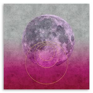 Obraz na plátne Mesiac na ružovom pozadí - Andrea Haase Rozmery: 30 x 30 cm