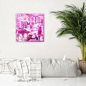 Obraz na plátne Ružové prázdninové nápisy - Andrea Haase Rozmery: 30 x 30 cm