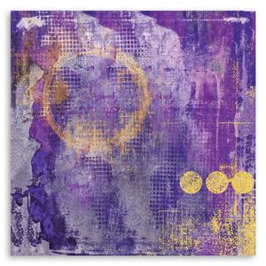 Obraz na plátne Zlaté vzory na fialovom pozadí - Andrea Haase Rozmery: 30 x 30 cm