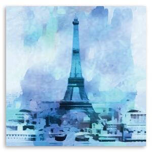 Obraz na plátne Eiffelova veža modrá - Andrea Haase Rozmery: 30 x 30 cm