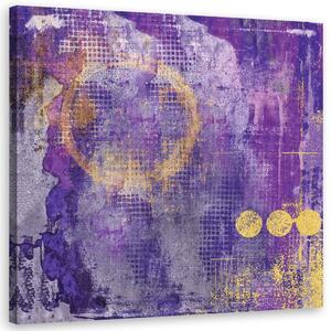 Obraz na plátne Zlaté vzory na fialovom pozadí - Andrea Haase Rozmery: 30 x 30 cm