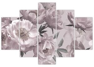 Obraz - Vintage kvety pivoniek (150x105 cm)