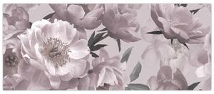 Obraz - Vintage kvety pivoniek (120x50 cm)