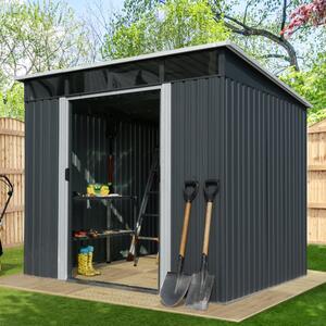 Záhradný domček BestBerg ZDSL-6A / 6,6 m² / 238 x 279 x 203 cm / sivá