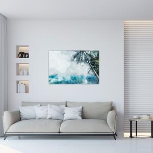 Obraz palmy nad morom (90x60 cm)