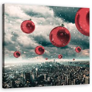 Obraz na plátne Dážď červených ozdôb - Zehem Chong Rozmery: 30 x 30 cm