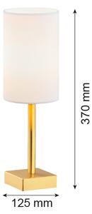 Argon 8030 - Stolná lampa ABRUZZO 1xE14/7W/230V mosadz/biela
