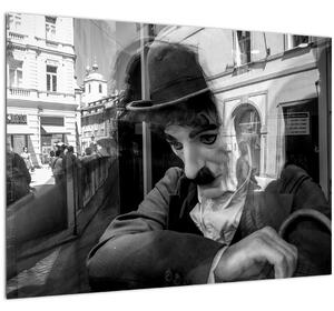 Obraz - Charles Chaplin v Prahe (70x50 cm)