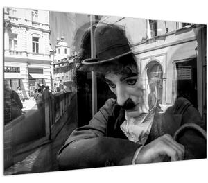 Obraz - Charles Chaplin v Prahe (90x60 cm)