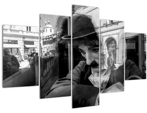 Obraz - Charles Chaplin v Prahe (150x105 cm)