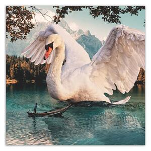 Obraz na plátne Veľká labuť - Zehem Chong Rozmery: 30 x 30 cm