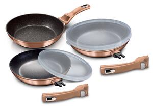 BerlingerHaus sada 3 ks panvíc Rose gold