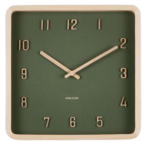NÁSTENNÉ HODINY tmavozelená 26/26/5.3 cm Karlsson - Hodiny, Online Only
