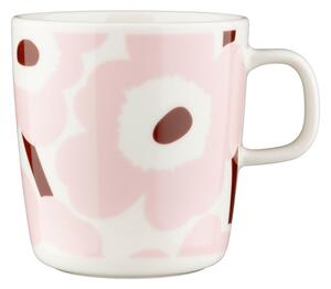 Marimekko Hrnček Oiva Unikko 0,4l, ružovo-gaštanový
