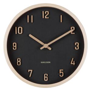 NÁSTENNÉ HODINY čierna 22 cm Karlsson - Hodiny, Online Only