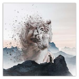Obraz na plátne Rozpad bieleho tigra - Zehem Chong Rozmery: 30 x 30 cm
