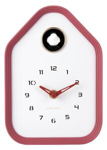 NÁSTENNÉ HODINY bordová 14/20/7 cm Karlsson - Hodiny, Online Only