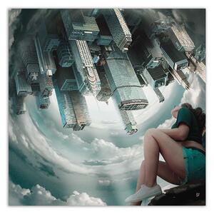 Obraz na plátne Pohľad na mrakodrapy - Zehem Chong Rozmery: 30 x 30 cm