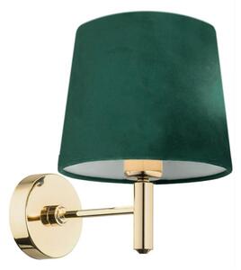 Argon 8105 - Nástenná lampa PONTE 1xE27/15W/230V zelená/mosadz