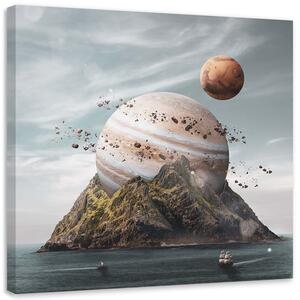Obraz na plátne Pristátie na planéte - Zehem Chong Rozmery: 30 x 30 cm