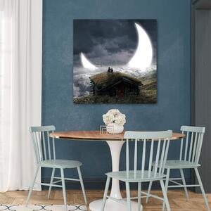 Obraz na plátne Pohľad na Mesiac - Zehem Chong Rozmery: 30 x 30 cm