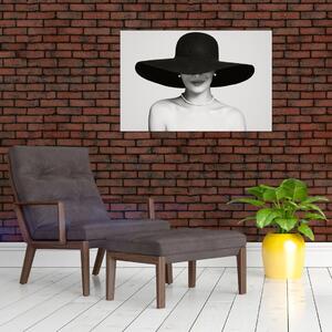 Obraz - Žena s klobúkom (90x60 cm)