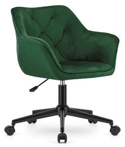 Tmavozelené kancelárske kreslo COPA VELVET