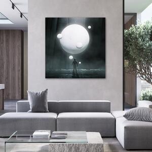 Obraz na plátne Biela planéta - Zehem Chong Rozmery: 30 x 30 cm