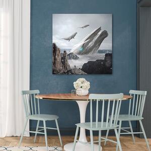 Obraz na plátne Lietajúce veľryby - Zehem Chong Rozmery: 30 x 30 cm