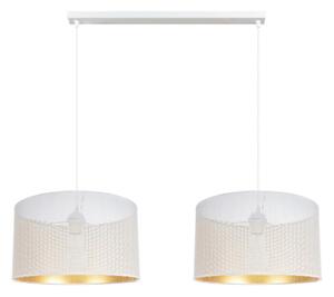 Luster na lanku ALDO 2xE27/60W/230V biela