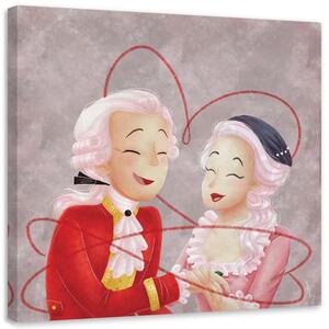 Obraz na plátne Šťastný pár - Daniela Herrera Rozmery: 30 x 30 cm