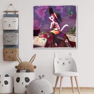 Obraz na plátne Mačacia čarodejnica - Daniela Herrera Rozmery: 30 x 30 cm
