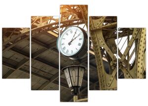 Obraz - Nádražné hodiny (150x105 cm)
