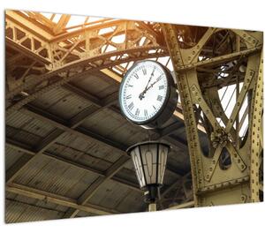 Obraz - Nádražné hodiny (90x60 cm)
