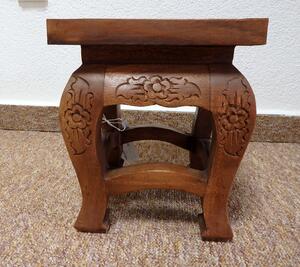 Odkladací stolík ORIENTAL - S, exotické drevo