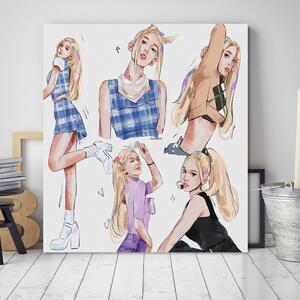 Obraz na plátne Blond speváčka - Vivian Lihonde Rozmery: 30 x 30 cm