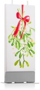Flatyz Holiday Mistletoe with Red Ribbon dekoratívna sviečka 6x15 cm