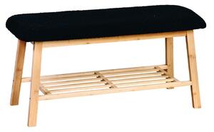 Kesper 58305 Lavica s čalúneným sedákom bambus, 90 x 34 x 45 cm