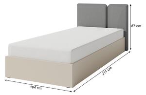 Jednolôžková posteľ LUCA S13 90x200 - béžová