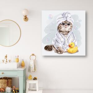 Obraz na plátne Mačací kúpeľ - Svetlana Gracheva Rozmery: 30 x 30 cm