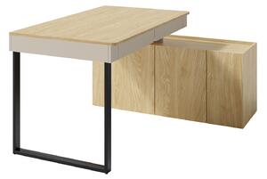 Písací stôl s komodou LUCA S10 - béžová
