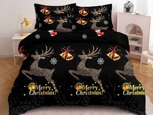 Obliečky z mikrovlákna STARLIT DEER čierne Rozmer obliečky: 70 x 80 cm | 140 x 200 cm
