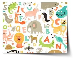 Sablio Plagát Zoo abeceda - 60x40 cm
