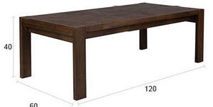 Konferenčný stolík z masívneho dreva v tmavo prírodnej farbe 60x120 cm Bruneau – Dutchbone