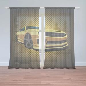 Sablio Záclony Chevrolet Camaro Žltá mriežka: 2ks 150x250cm