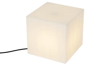 Moderné vonkajšie svietidlo biele 30 cm štvorcové IP44 - Nura