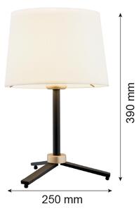 Argon 8319 - Stolná lampa CAVALINO 1xE27/15W/230V 39 cm krémová/čierna